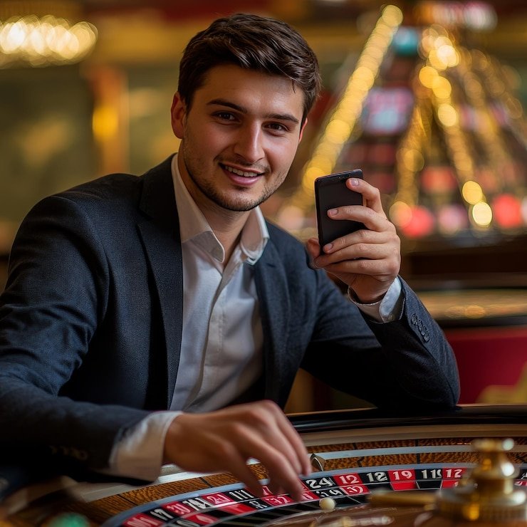 Pengguna mobile membaca panduan badak777